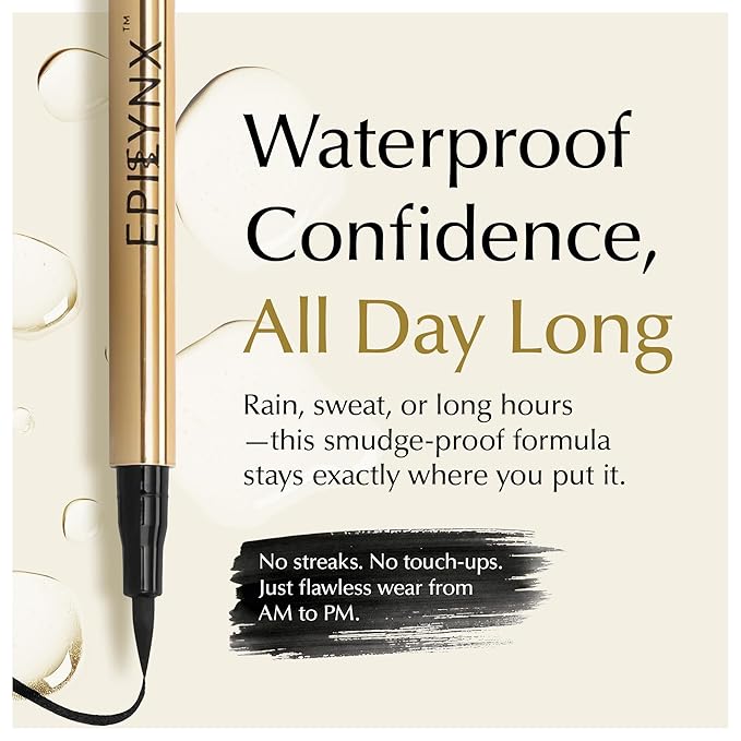 Liquid Eyeliner - Hypoallergenic Eyeliner with Fine Brush Tip, Long-Lasting Waterproof Eye Liner - Cruelty-Free, Vegan, Hypoallergenic, Gluten-Free, Smooth Application Liquid Eye Liner, Black 2mL