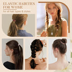 Hair Ties No Damage - 10PCS Ponytail Holders - Elastic Hair Ties for Thick Hair - Braided Hair Bands for Women Girls's Hair (20.Maillard2)