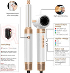 UKLISS Hair Dryer Brush 7 in 1，110000 RPM Hair Dryer with Diffuser for Curly & Twisted Hair Professional Ionic Brush Blow Dryer for Salon-Quality Styling, White Gold