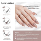 16.5ml Light Brown Nail Polish Large Volume Quick Dry Nail Polish, Long Lasting Shine, Fingernail Toenail Nail Art DIY Home Travel Nail Art Gift