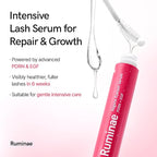 Advanced Lash Repair Serum for Damaged or Extension-Weakened Lashes | PDRN & EGF Recovery Formula with Peptides & Amino Acids | Gentle Korean Lash & Brow Serum, Prostaglandin-Free (0.3 fl oz)