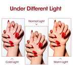 GELLEN Red Gel Polish Set, 6 Colors Red Rose Pink Jelly Gel Nail Polish Set, Soak off U/V Light Cured Nail Art Valentines Gifts for Her