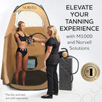 Norvell Sunless M1000 HVLP Spray Tan Machine Kit with 8 oz Tuscan Plus, Venetian & Dark Solutions – Professional Airbrush Tanning System with Training Program by Norvell