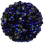 1440 Pcs SS20 5mm Flatback Rhinestones for Nails Art Crafts Glitter Round Shine Gems AB Crystals DIY Clothes Shoes （Black-Bottom Sapphire AB）