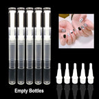 12 Pack 3 ml Transparent Twist Pens, Empty Nail Oil Pen with Brush Tip, Cosmetic Lip Gloss Container Applicators Eyelash Growth Liquid Tube (12x)