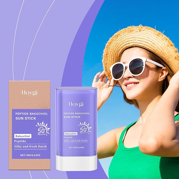 Daily Facial Sunscreen Stick SPF 50 PA++++, Smoothing Primer Effect with Peptide Complex, Broad Spectrum Protection, Hydrating, Invisible Finish for All Skin Tones, 0.63 Ounce
