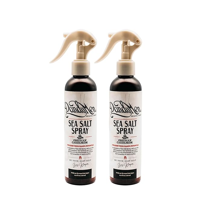 Sea Salt Spray – Lightweight Texture, Volume, and Flexible Hold with Epsom Salt & Pro-Vitamin B5 (2-pack, Obsidian Cardamom)