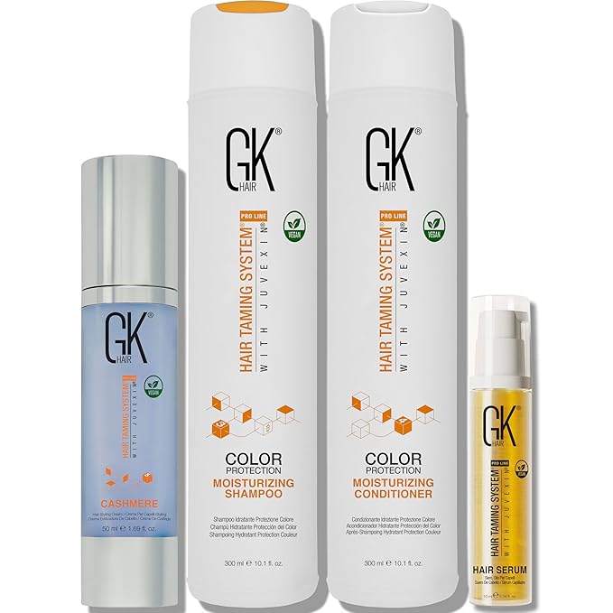 GK HAIR Global Keratin Moisturizing Shampoo and Conditioner Sets (DUO+Serum+Cashmere)