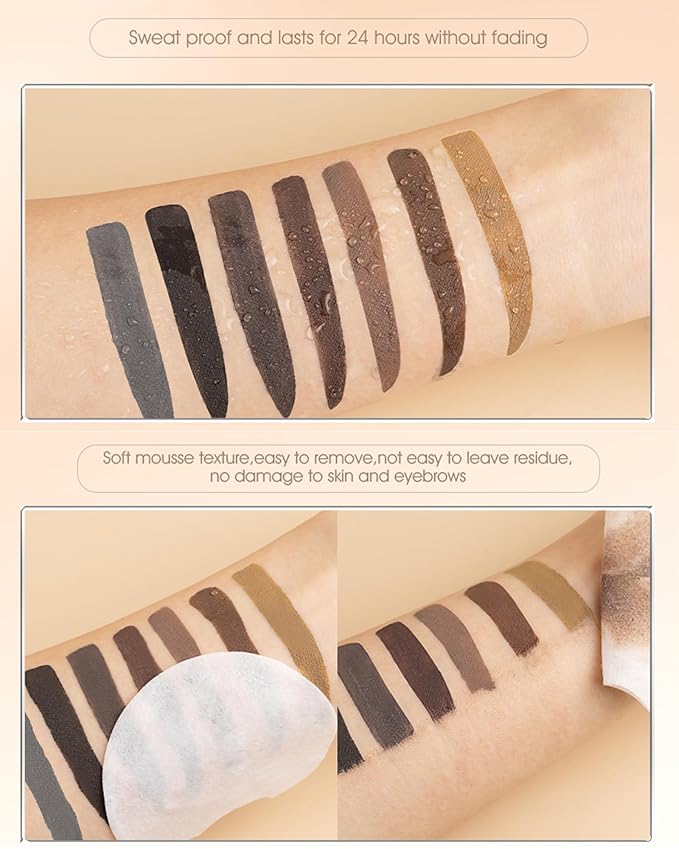 Waterproof Tinted Brow Gel - Long Lasting, Smudge-Proof Liquid Eyebrow Makeup - Volumizing Enhance Eyebrow Mascara for Women - With Brow Razor Brush - 02 Auburn