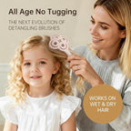 Simetra Detangler Hair Brush for Woman and Men, Original Detangling Brush for Curly Hair/Fine &Thick/Wet & Dry Hair, Holiday Present Hairbrush - Natural Crystal Inlay & 14K Gold Plating