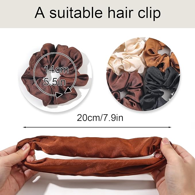 Hair Scrunchies for Women - Hair Ties No Damage Both for Thick Hair or Thin Hair Curl Hair No Crease Scrunchies Ponytail Holder No Hurt Your Hair