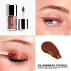 Sacheu Liquid Eyeshadow STAY-N Longwear Eye Makeup — Buildable Highly Pigmented & Blendable Eye Shadow Cream in Matte & Shimmer Finishes, Espress Yo Self