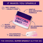 UNICORN SNOT Holographic Face Glitter & Body Glitter Gel | Holiday Glitter Makeup: Stocking Stuffers & Christmas Gift | Hair Glitter, Vegan & Cruelty Free, 1.7 oz Pink Glitter (Flamingo)