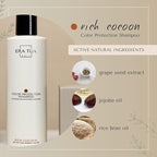 Rich Cocoon Color Protection Shampoo | Dutch Made & Formulated | Color Safe for Color Treated Hair | Premium Cozy Scent of Warm Wood, White Amber & Jasmine sulfate free shampoo | 250 ml