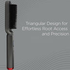CHI Lava TriLume Heated Brush, Triangle-Shaped Comb for Natural Waves & Volume, Easy & Gentle Root Access, Reduces Frizz & Increases Shine