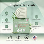 Kitsch Rosemary & Biotin Volumizing Hair Conditioner Bar for Hair Growth & Thickening – Hydrating & Cleansing Hair Conditioner for Women & Men - Paraben, Silicone & Sulfate Free - Made in USA - 2.7 oz