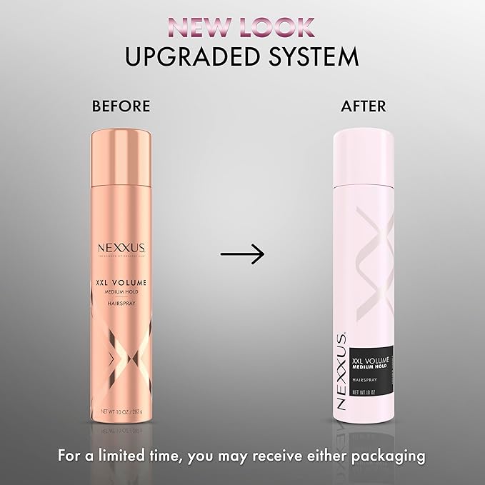 Nexxus Medium-Hold Hairspray XXL Volume for Sky-High Volume & 48H Frizz Control, with StyleProtect Technology 10 oz