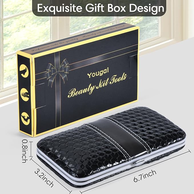 Nail Clippers Set Fingernail and Toenail Clipper Cutters Men's Accessories,Manicure Pedicure Kit Professional Grooming Kits,Nail Care Tools with Travel Case Gifts for Men Women