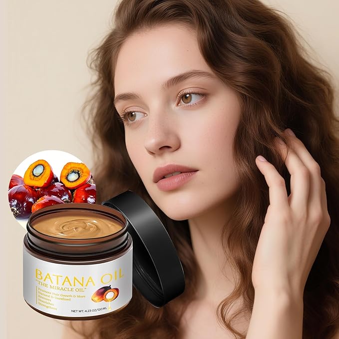 100% Natural Raw Batana Oil for Hair Growth,Organic Raw Prevents Hair Loss, Leaves Hair Smoother, with Keratin, Coffee Extract & Other Ingredients to Enhance Efficacy for Thicker ﻿ (Pack of 1)