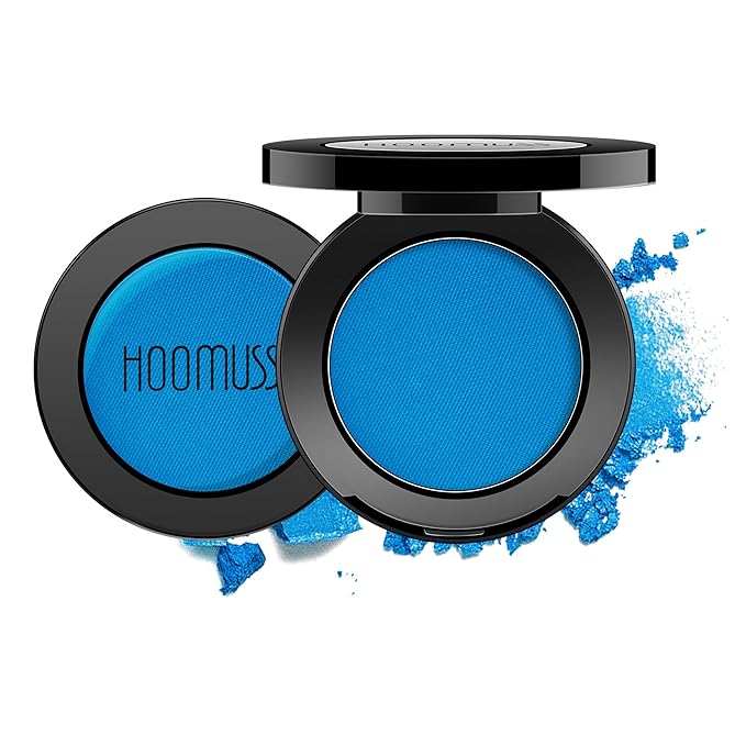 Dark Blue Eyeshadow Matte Handmade Pressed Eyeshadow Palette With No Creasing High Pigmented Long Lasting Blue Eye Shadow (DarkBlue)