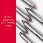 Mirabella Line & Define Lip Definer Lip Pencil, Smoothing & Moisturizing Retractable Lip Liner with Long-Lasting & Ultra-Creamy Formula, Antioxidants Vitamin C & E, & Built-In Sharpener - Flirty