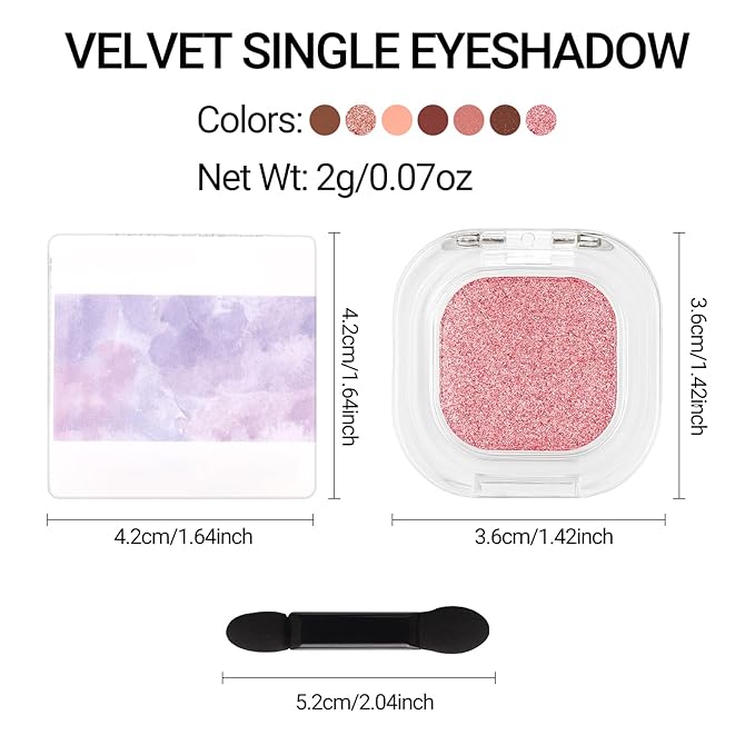 Erinde Brick Red Brown Single Eyeshadow Palette, Matte Cream Eye Shadow for Older Women, Blendable Long-Lasting Waterproof Eye Makeup Palette, High Pigment Powder Sombra De Ojos, 05 Rusty Red Brown