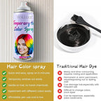 VOLLUCK Temporary Hair Color Spray, Instant Washable Hair Dye for All Hair Types, Vibrant Color for Party, Halloween, Cosplay, and Daily Use (#1 Blonde)