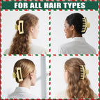 TOCESS Hair Claw Clips for Women - Large 8PK Neutral Matte Jumbo Square Hair Clips for Thick, Thin, Long, Short, Curly Hair Girls, Big Jaw Clip Set for Daily Use (Lemon Yellow)