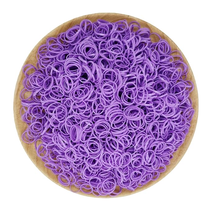 3200 Pcs Elastic Rubber Bands Small Hair Ties Hair Rubber Mini Hair Bands Hair Elastics Tiny Soft Holder Ponytails for Girls (Purple)