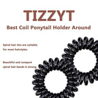 18 Pcs Women Ponytail Braid Hair Elastic No Crease Spiral Hair Ties, Girls Multi-color Waterproof Coil Hair Accessories (Small Hair Ties)