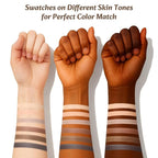 Nude Mini Eyeshadow Palette, 6 Colors Smoky Matte Taupe & Brown Neutral Eye Shadows, Highly Pigmented, Long-Lasting, Waterproof, Travel Size Makeup Palette with Mirror