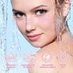 8Pcs 2-in-1 Rose-pink Blush and Glitter Freckles Face Tattoo for Teenagers & Young Women, Waterproof and Long-lasting Face Makeup Tattoos for Halloween and Christmas (SET A)