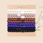 Hair Ties No Damage - 10PCS Ponytail Holders - Elastic Hair Ties for Thick Hair - Braided Hair Bands for Women Girls's Hair (22.Classic Dinner)