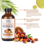 VITAL AFFAIR Batana Oil For Hair Growth-100% Raw Batana Oil From Honduras-Glass Bottle-Skin Hair Oil Rich In Essential Nutrients-Batana Hair Oil For Women & Men-For Strong & Shiny Hair-8 FlOz