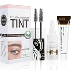 Eyelash & Eyebrow Kit, 2-In-1 Professional Lash & Brow Color Kit, Eye Brow & Eye Lash Coloring Set, Hair Color DIY Easy Use for Salon and Home 7ml Coffee/Dark Brown