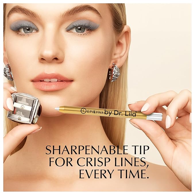 EPILYNX Eyeliner Pencil - Long Lasting Smudge Proof & Waterproof Eyeliner Pencil - Eye Liner Pencils - Hypoallergenic, Vegan, Gluten-Free Eye Pencil - Moonlight White Shimmer, 1.2ml