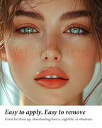 Face Glitter, Gold Temporary Face Tattoos Stickers, Body Face Glitter for Women Girls, Country Concerts Singer Festival Rave Accessories (Gold - 10 pcs)