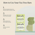 Kitsch Clarifying Tea Tree Shampoo and Conditioner Set – Shampoo & Conditioner Bar for Women and Men, Scalp & Oil Control Hair Care – Free of Paraben, Sulfate & Silicone – Made in USA - 2 pcs