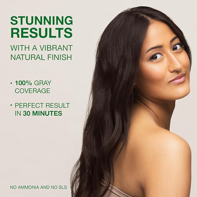 Naturigin Permanent Hair Color, 2.3 Ebony Black, Ammonia Free, 100% Gray Coverage, Nourishing Natural Formula, For All Hair Types, Long-Lasting, Vegan & Cruelty-Free, 1 Pack