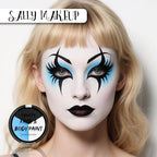 Light Blue White Black Face Body Palette, Oil-Based Professional Makeup for Halloween Cosplay SFX makeup Sally Avatar, Non-Toxic Waterproof Full Face Paint for Adult Carnival Celebrations