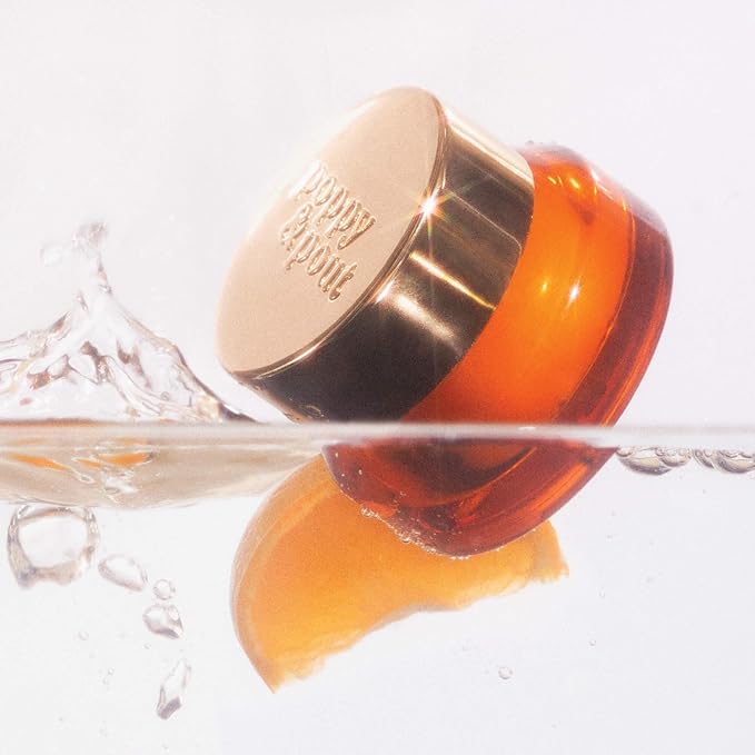 Poppy & Pout Orange Blossom Overnight Lip Mask – Nourishing Lip Moisturizer with Shea Butter & Beeswax – Cruelty Free, Recyclable Glass Jar (0.65 oz)