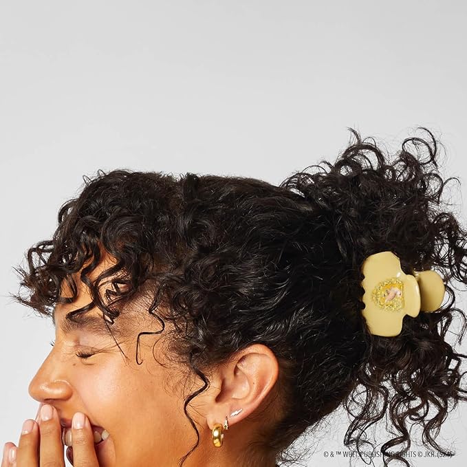 Harry Potter x Kitsch Big Hair Clip for Women - Strong Grip for Secure Updo | Stylish Jumbo Claw Clip | Durable Hair Accessories for Everyday Use | Ideal Harry Potter Gifts for Women - Hufflepuff, 1pc