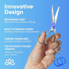 Equinox Razor Edge Series Professional Hair Scissors - 6.5” Premium Japanese Stainless Steel Hair Cutting Scissors, Hair Shears, Hair Razors for Hair Cutting, Barber Accessories & Hair Salon Supplies