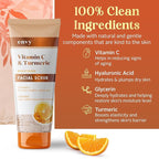 Envy Vitamin C and Turmeric Face Scrub - Clears Blackheads, Improves Dark Spots & Acne - Clean, Cruelty-Free Korean Skin Care for All Skin Types - Dermatologist Tested - 6.76 oz