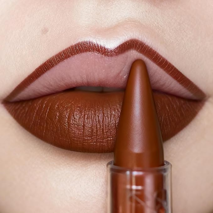 Brown Lipstick Gradient Matte Lipsticks Lip Liner Combo Set for Women Waterproof Long Lasting Lip Stick Pencil Cream Lip Liner and Lipstick Combo Makeup, E2