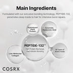 COSRX PEPTIDE 132 Hair Bonding Repair Treatment - Deep Conditioner Hair Mask for Damaged, Dry Hair, Repairs Breakage & Split Ends, For All Hair Types, Stocking Stuffers – 4.05 fl oz