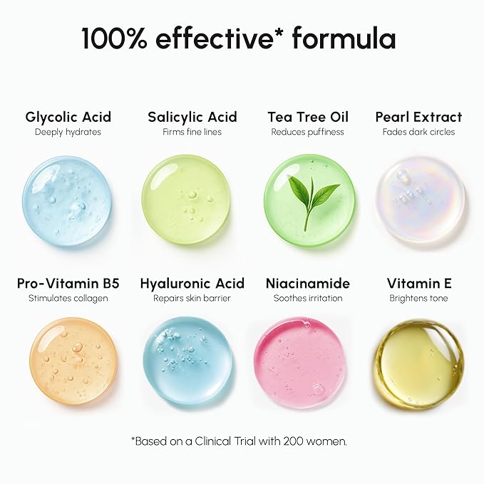 MAREE Glycolic Acid Pads – 200 Toner Pads for Face Cleansing – Facial Exfoliating Pad with Tea Tree Oil, Salicylic Acid & Vitamins E, B3, B5 – Acne Clearing Face Pad, Skin Pore Resurfacing & Radiance