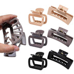 Mesovor 2 Styles Silicone Flexible Hair Claw Clips, 6 Pack Soft Bendable Hair Clips for Women | Rectangle Small Large Cozy Hairclips (Dark Khaki, Coffee, Black)