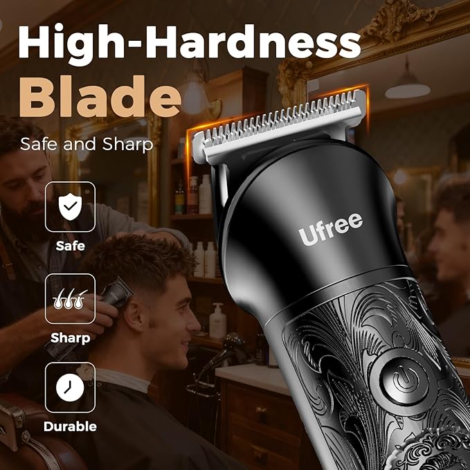 Ufree Beard Trimmer for Men, Foil Shaver Electric Razor, Shavers for Body Face Nose Ear, Cordless Hair Trimmer, Professional Hair Clippers, Mustache Grooming Kit Birthday Gifts for Men
