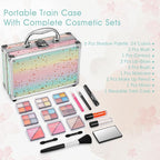 Makeup Kit for Teenager & Women Full Kit, All in One Makeup Set With The Small Cosmetic Train Case, Professional Makeup Kit, Makeup Gift Set for Women Girls (Set B)